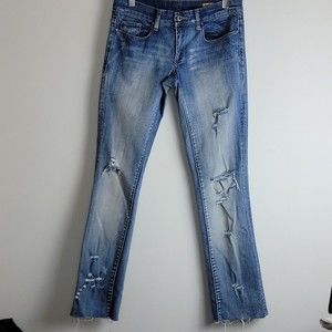Blank distressed straight leg jean Sz 28